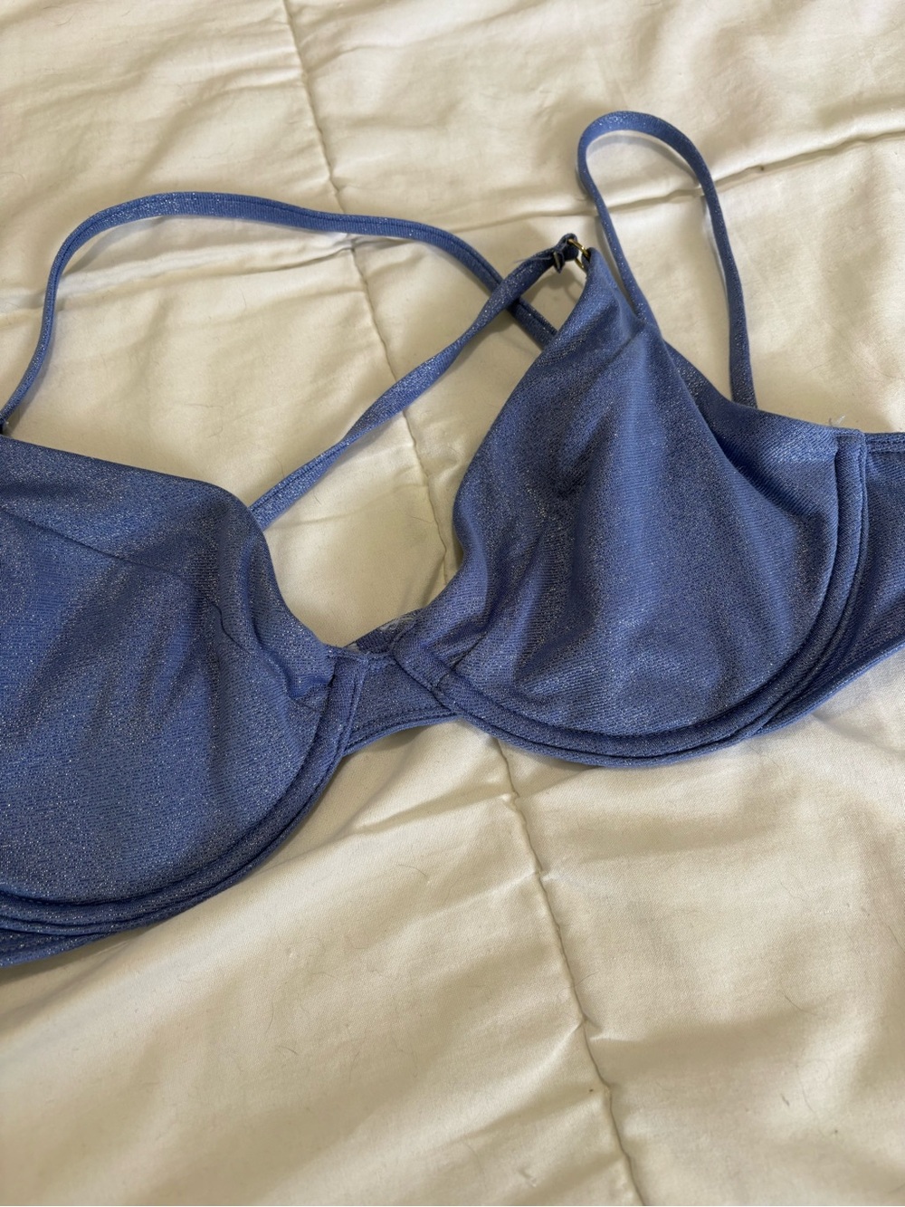 Shimmer purple bikini top